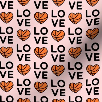 LOVE basketball - basketball heart - pink - LAD20