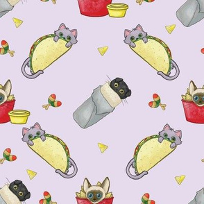 Mexican Food Cats [Purple]