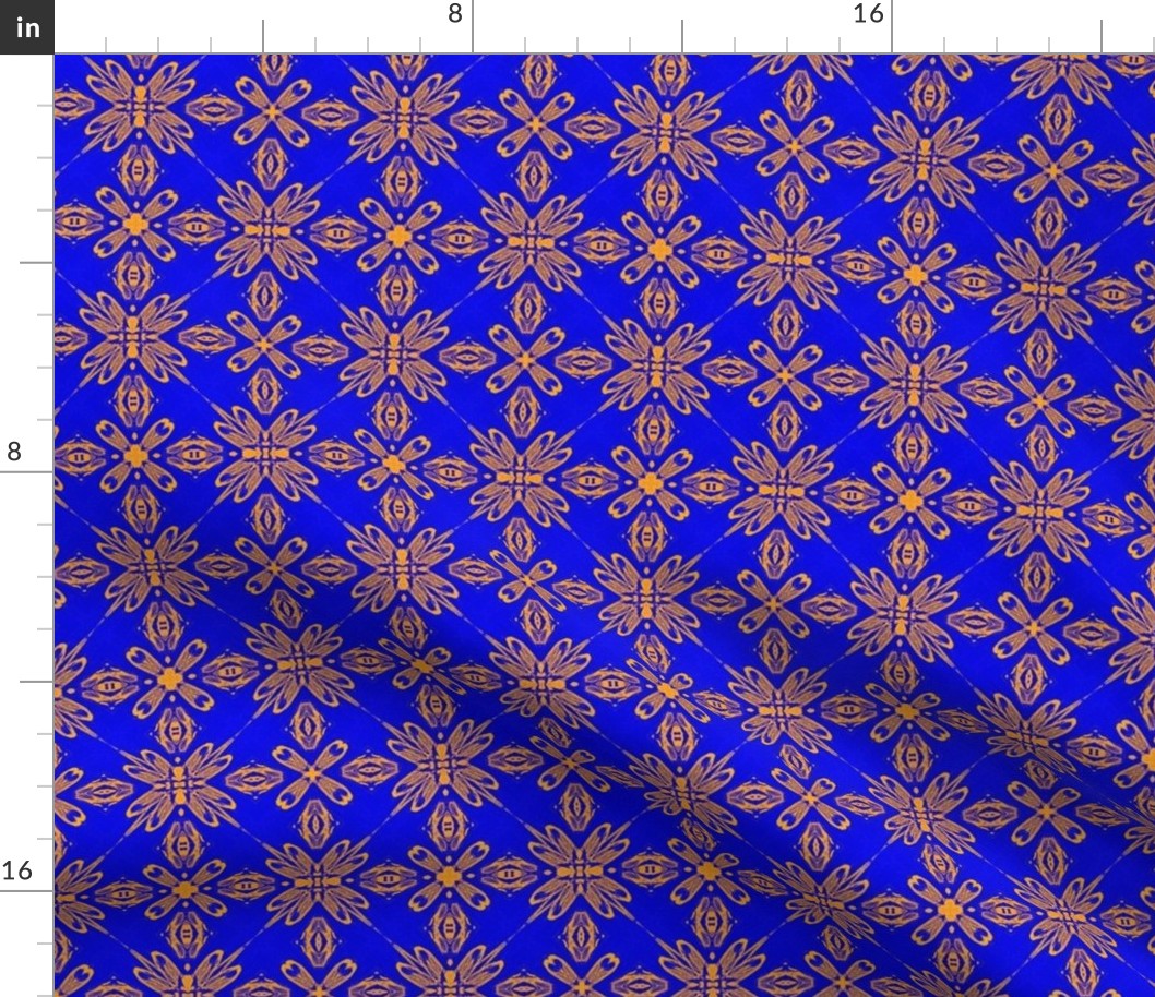 Faux-Textured Wallpapers, Bossa Nova Blue