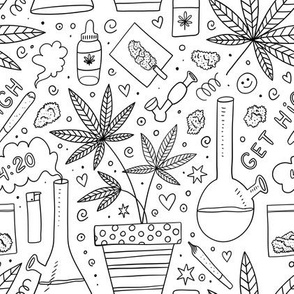 #1 smoking weed doodle