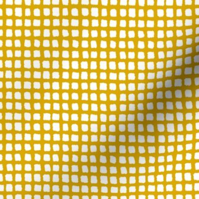 Choppy Checkers Micro Print Mustard