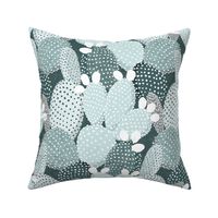 Polka dotted cacti pine and mint - medium size