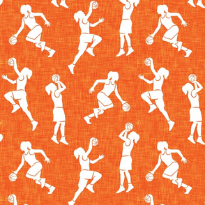 women's basketball players - girls basketball - orange - LAD20