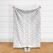 Watercolor rainbow polka dot ★ painted colorful dots for modern nursery