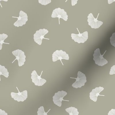 gingko leaf fabric - muted neutral fabric, trendy kids room fabric - sfx0110 sage
