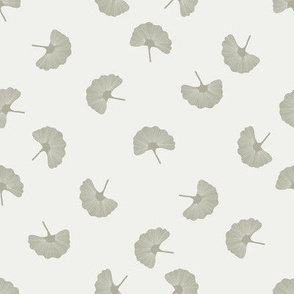 gingko leaf fabric - muted neutral fabric, trendy kids room fabric - sfx0110 sage