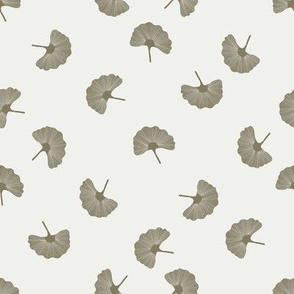 gingko leaf fabric - muted neutral fabric, trendy kids room fabric - sfx0620 aloe