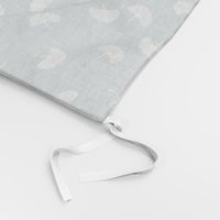 gingko leaf fabric - muted neutral fabric, trendy kids room fabric - sfx4013 denim