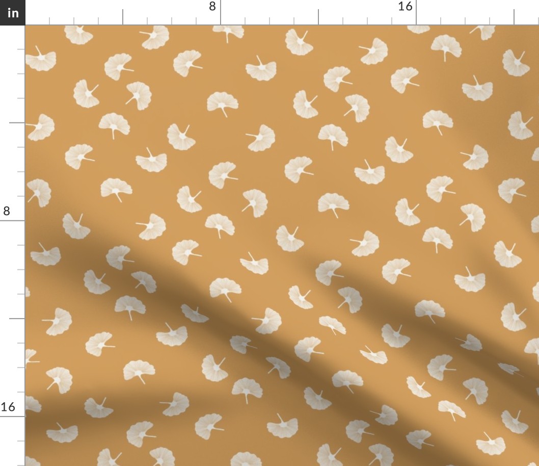 gingko leaf fabric - muted neutral fabric, trendy kids room fabric - sfx1144 oak leaf