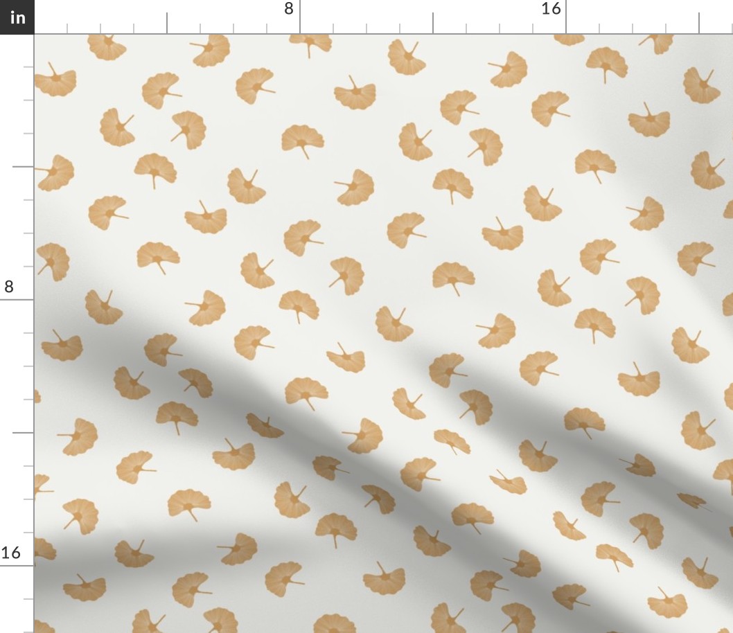 gingko leaf fabric - muted neutral fabric, trendy kids room fabric - sfx1144 oak leaf