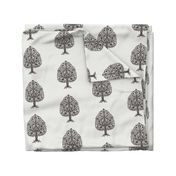 LARGE tree block print fabric - blockprint fabric, indian fabric, home decor - sfx1111