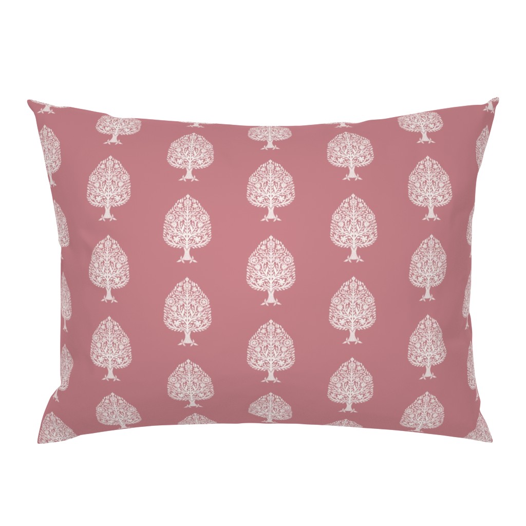 MEDIUM tree block print fabric - blockprint fabric, indian fabric, home decor - sfx1610 dusty rose