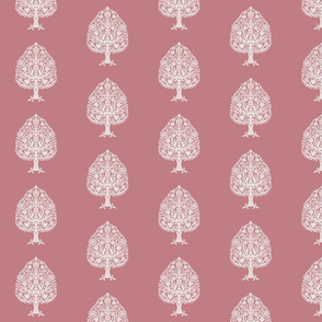 MEDIUM tree block print fabric - blockprint fabric, indian fabric, home decor - sfx1610 dusty rose