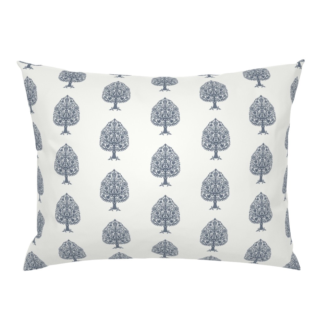 MEDIUM tree block print fabric - blockprint fabric, indian fabric, home decor - sfx3928 indigo