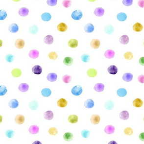 Colorful watercolor dots ★ polka dot confetti for modern nursery