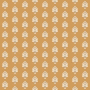 SMALL tree block print fabric - blockprint fabric, indian fabric, home decor - sfx1144 oak leaf