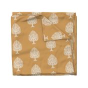 LARGE tree block print fabric - blockprint fabric, indian fabric, home decor - sfx1144 oak leaf