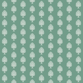 SMALL tree block print fabric - blockprint fabric, indian fabric, home decor - sfx5815 rainforest
