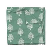 LARGE tree block print fabric - blockprint fabric, indian fabric, home decor - sfx5815 rainforest