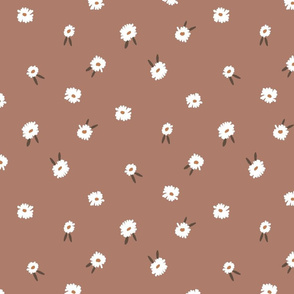 ditsy daisy fabric - simple floral fabric, prairie fabric - cafe sfx1227