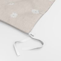 ditsy daisy fabric - simple floral fabric, prairie fabric - caramel sfx1346