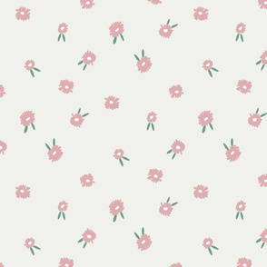 ditsy daisy fabric - simple floral fabric, prairie fabric - sfx1611 powder