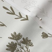 wildflower fabric - prairie girl fabric, muted nursery fabric - sfx0620 aloe