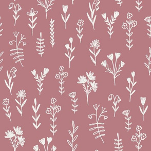 wildflower fabric - prairie girl fabric, muted nursery fabric - sfx1718 clover