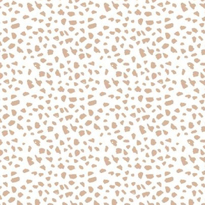 Animal print love brush boho cheetah spots and ink dots hand drawn modern cheetah dalmatian fur  pattern Scandinavian style beige spots SMALL