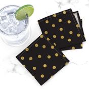 Gold Glitter Dots Black