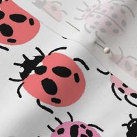 Ladybird fabric - ladybug fabric, nature fabric, spring fabric, bugs and insects fabric - brights