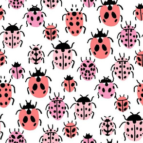 Ladybird fabric - ladybug fabric, nature fabric, spring fabric, bugs and insects fabric - brights