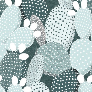 Polka dotted cacti pine and mint large