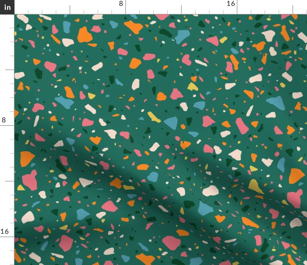 Large Terrazzo Confetti Green