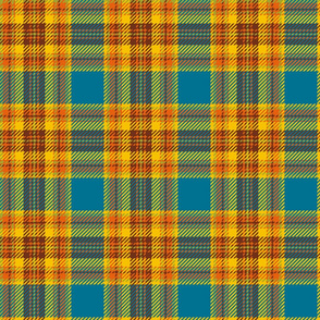 70s plaid blue