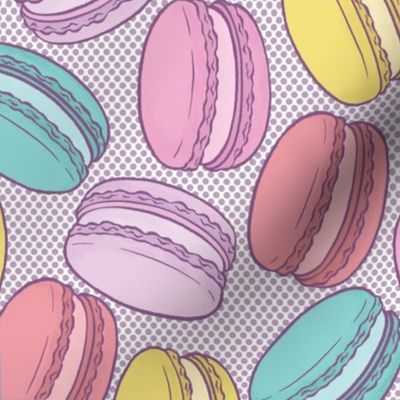 Pop Art Macarons Tea Towel