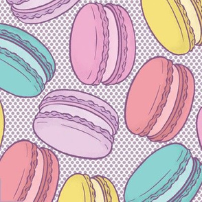 Pop Art Macarons Tea Towel