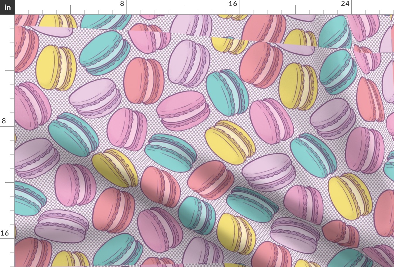 Pop Art Macarons Tea Towel