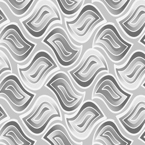 waves rippling on neutral gray