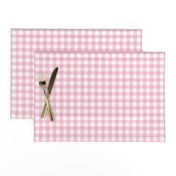 1/2” Gingham Check (carnation pink + white)