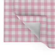 1/2” Gingham Check (carnation pink + white)