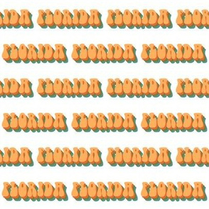 florida font fabric, 70s font, 70s fabric, retro fabric, vacation fabric, state, usa fabric - orange