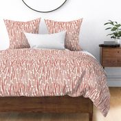 Brushstroke and Distressed Linen in rust and cream
