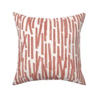 Brushstroke and Distressed Linen in rust and cream