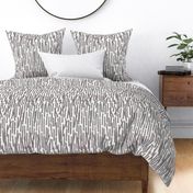 Brushstroke and Distressed Linen in a ash gray and cream