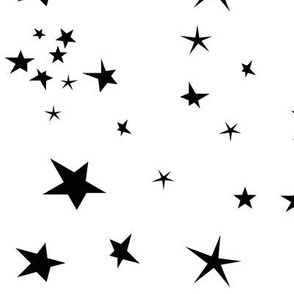 stars - black on white constellation