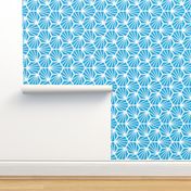 Geometric Pattern: Hexagon Ray: Blue White