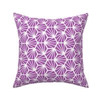 Geometric Pattern: Hexagon Ray: Purple White