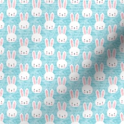 (extra small scale) bunny on light blue - easter & spring bunnies - C19BS