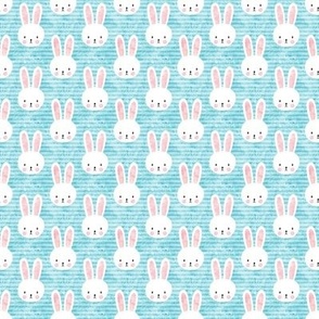 (extra small scale) bunny on light blue - easter & spring bunnies - C19BS